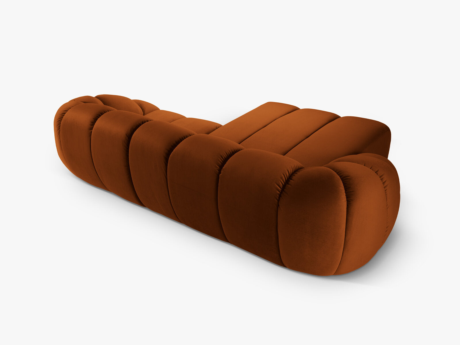 Micadoni Ecksofa Diana 3-Sitzer Links Samt Terrakotta