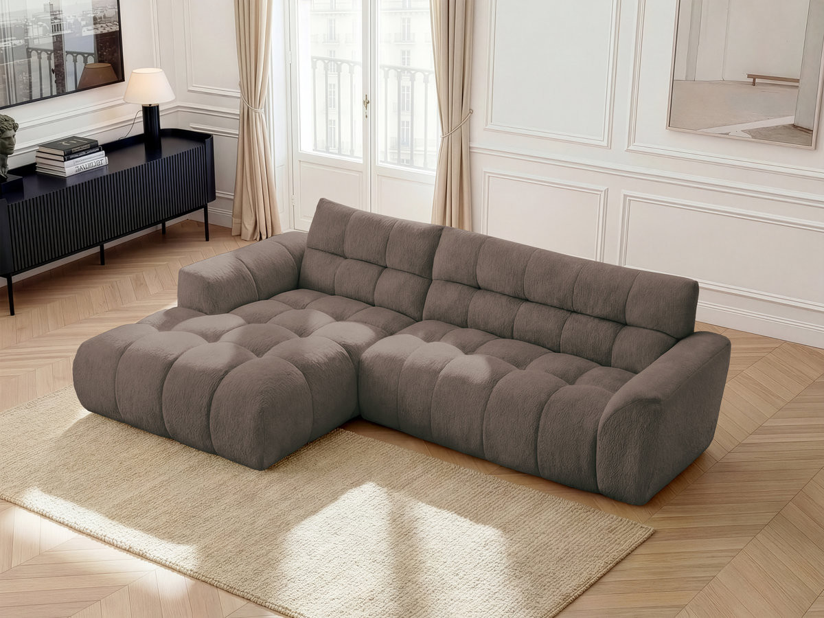 Bobochic Jaya Ecksofa Chenille Taupe Ecke links
