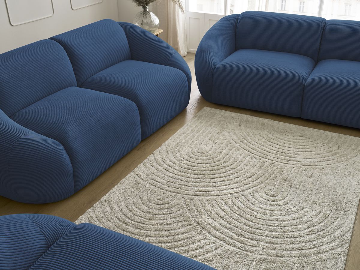 Bobochic Tina Sofa 6-Sitzer Cordsamt Dunkelblau