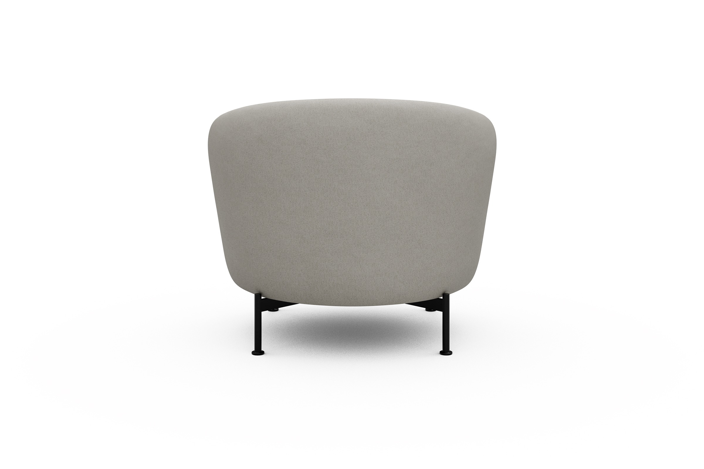 Sessel Ronda X-Metallgestell Schwarz Denari-Clean-Beige