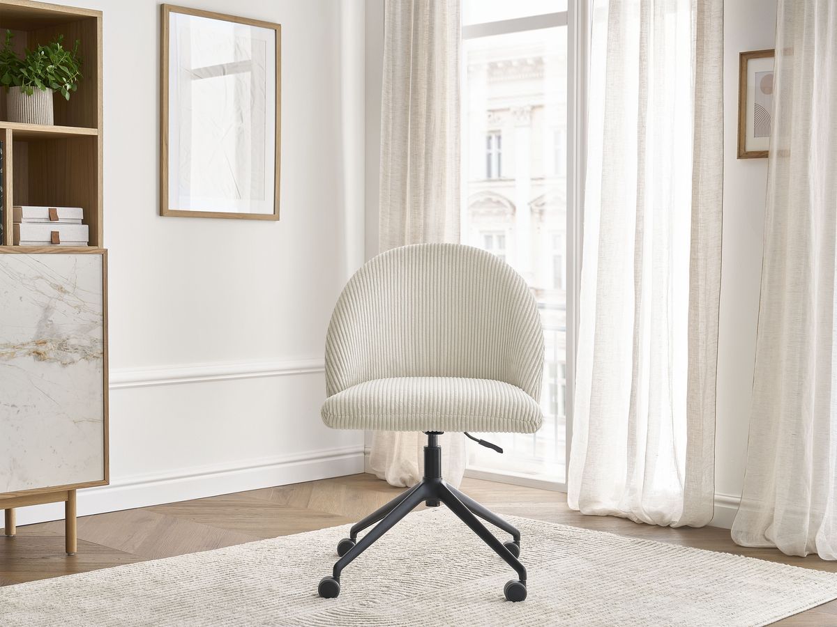 Bobochic Lalie Bürostuhl Cordsamt Beige