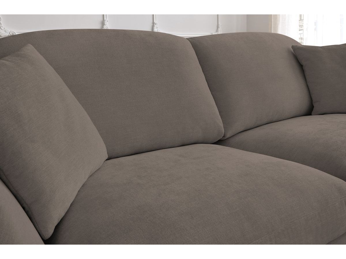 Bobochic Cezanne Schlafsofa 3-Sitzer Stoff Taupe, Liegefläche 160 × 194 cm