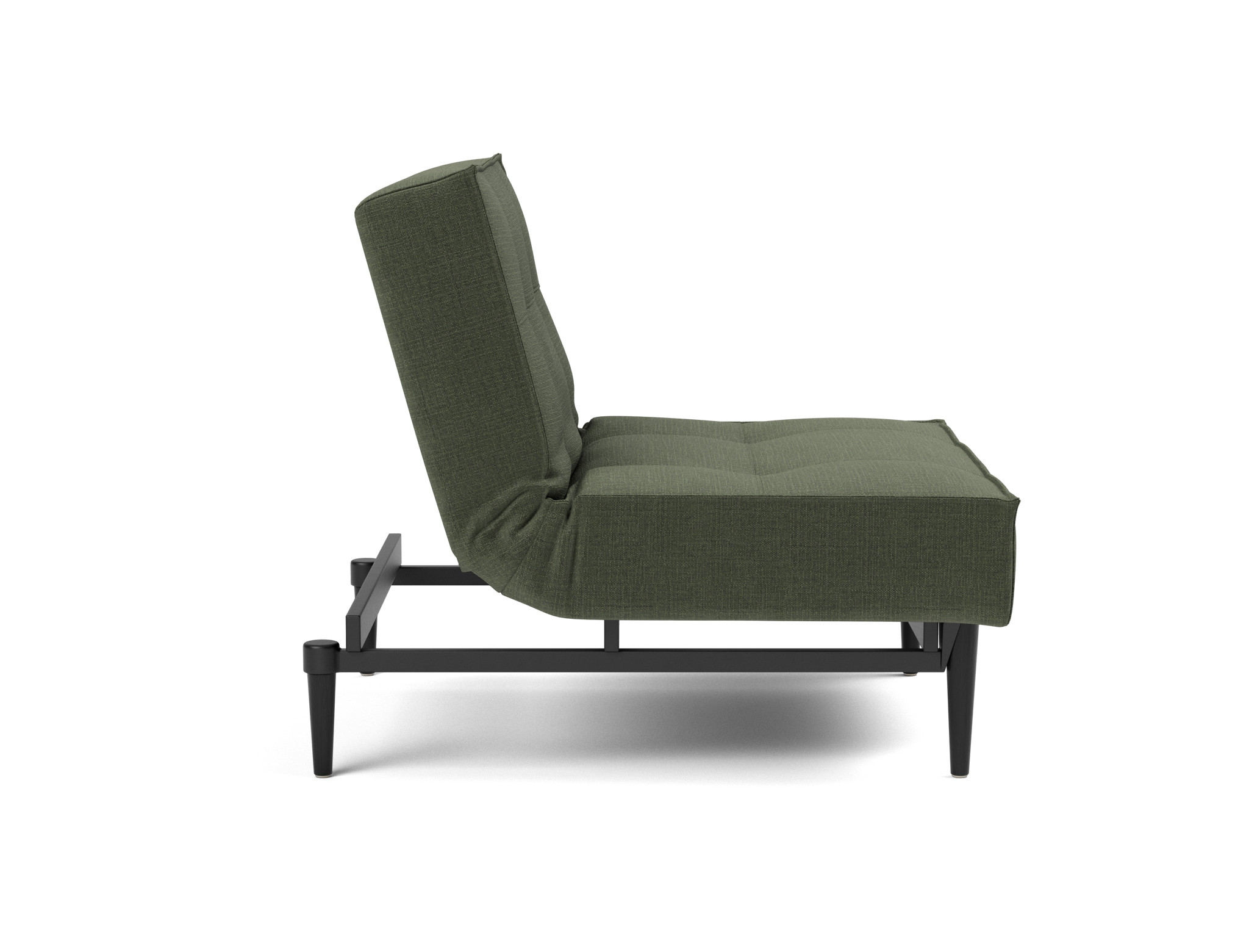 Sessel Splitback Chenille Esina 413-Olive-Green Beine Styletto Eiche schwarz