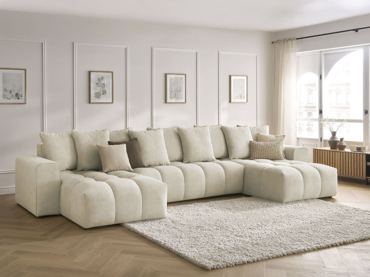 Bobochic Mont-blanc Wohnlandschaft Samt Beige