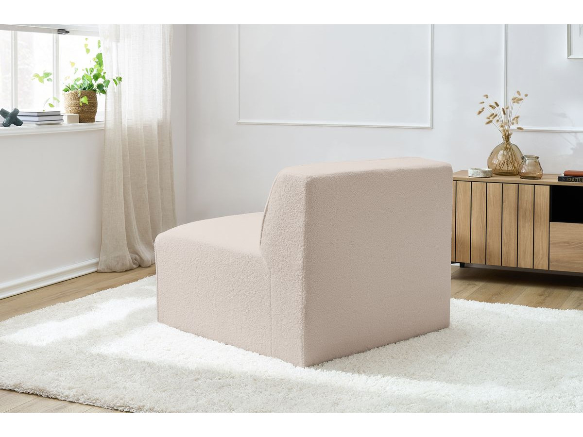 Bobochic Megeve Sofamodul 1-Sitzer Bouclé-Stoff Beige