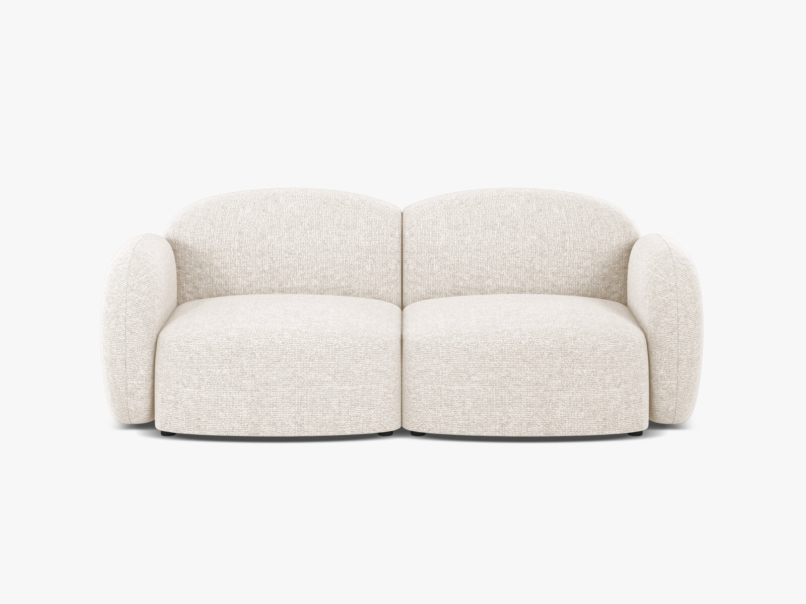 Micadoni Sofa Blair 2-Sitzer Chenille Eden Helles Beige