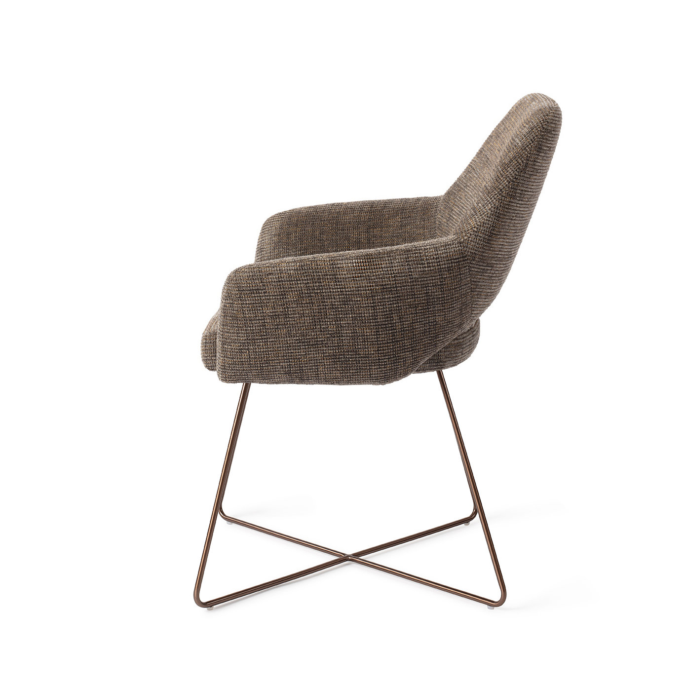 Jesper Home Esszimmerstuhl Yanai Checked Chestnut Cross Rose