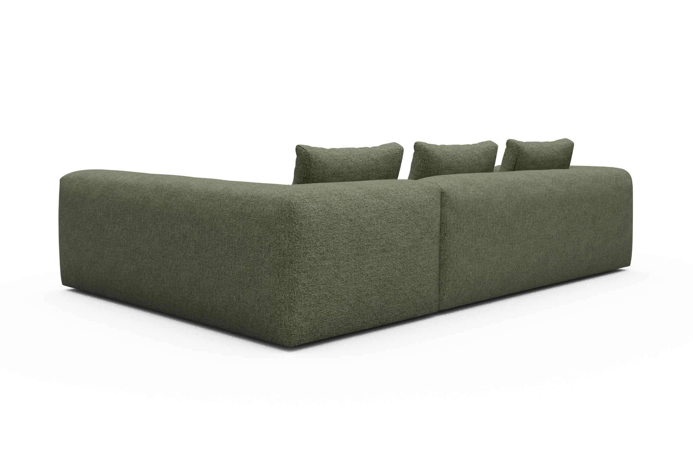 Ecksofa Fred 2x 2,5-Sitzer rechts offen Carreno-Vivid-Green