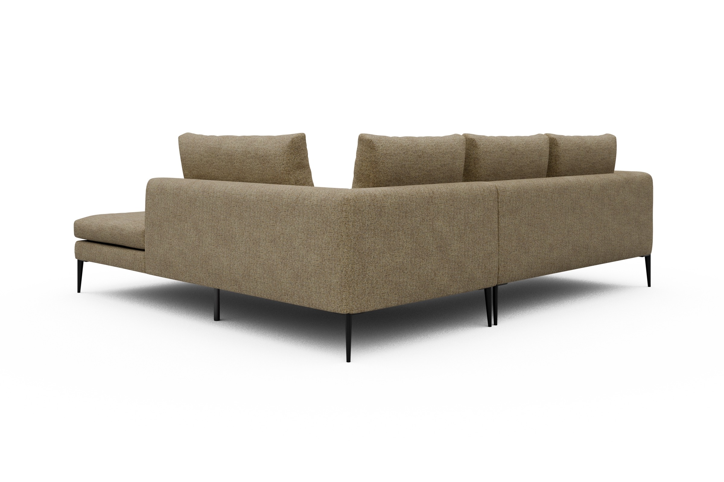 Ecksofa Paul Relax-Ecke rechts mit 2-Sitzer Carreno-Silician-Yellow