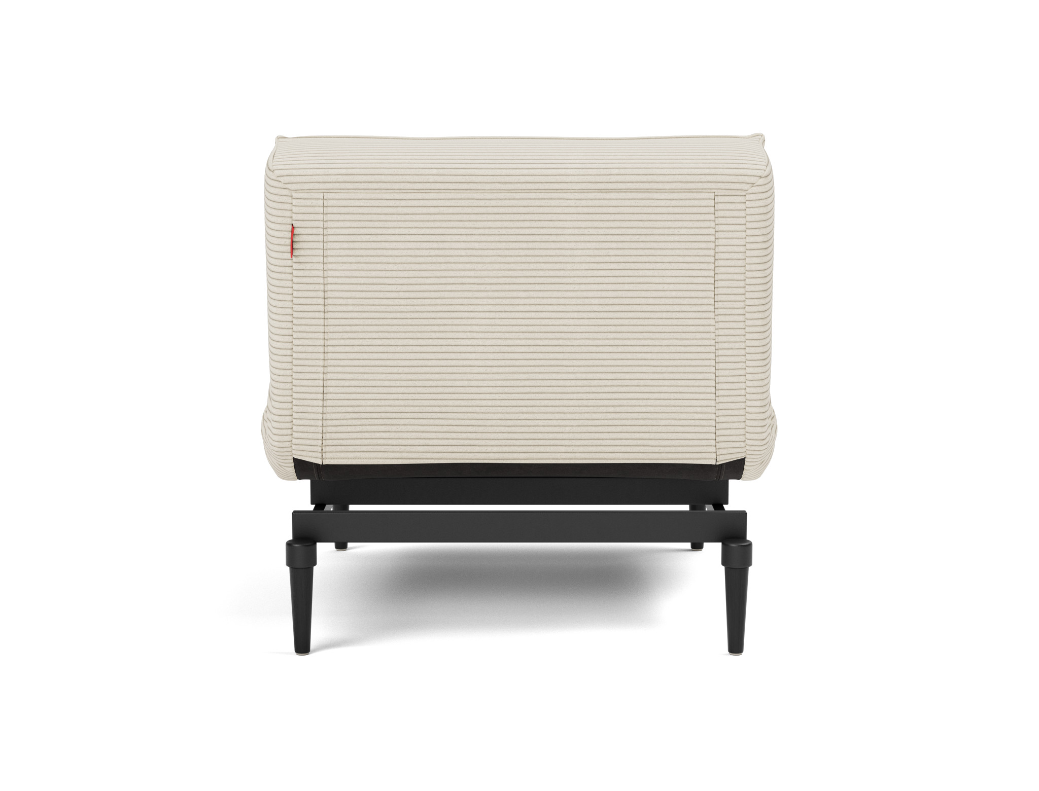 Sessel Splitback Kord Corduroy 594-Ivory Beine Styletto Eiche schwarz