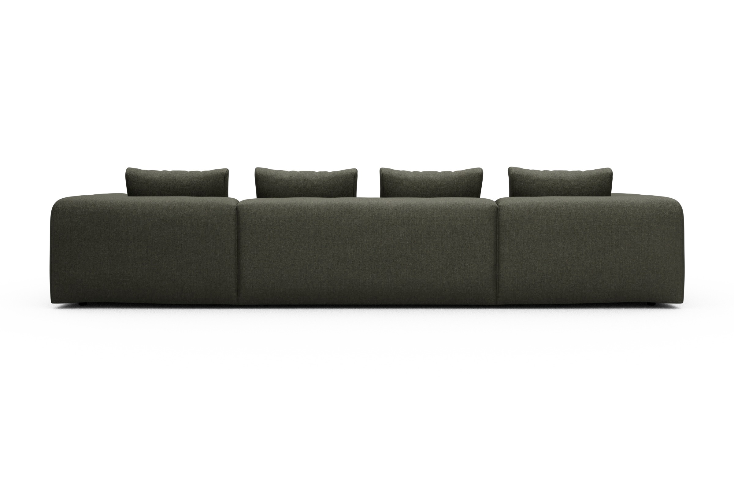 Wohnlandschaft Fred mit 2-Sitzer und Chaiselongue beidseitig Sama-Winter-Moss