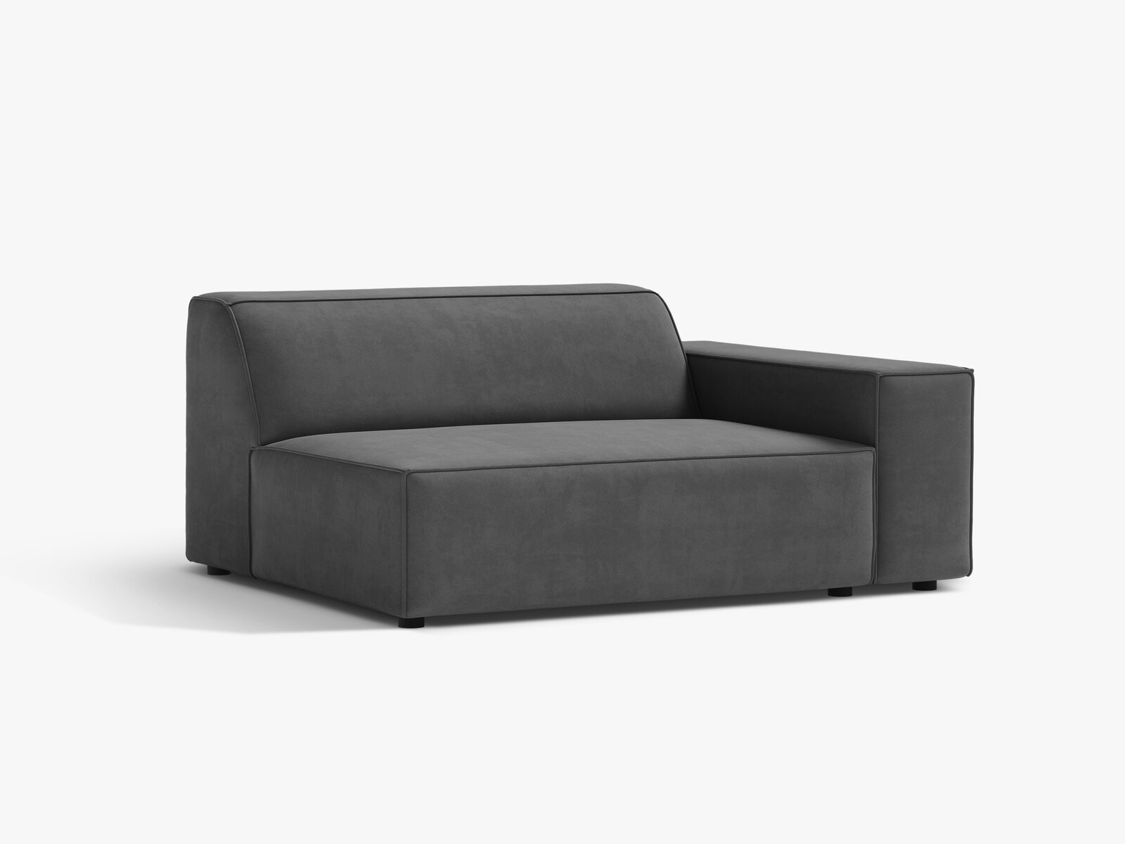 Micadoni Jodie Sofamodul XL Rechts Samt Venus Grau