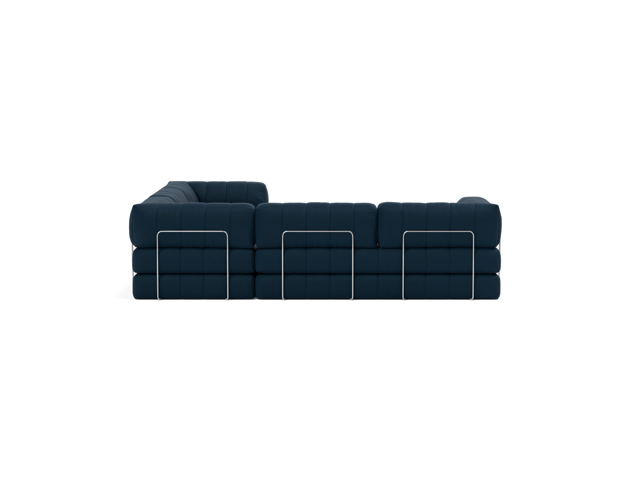 Eck-Schlafsofa CozyPad mit Armlehnen Flachgewebe Mixed Dance 528-Blue