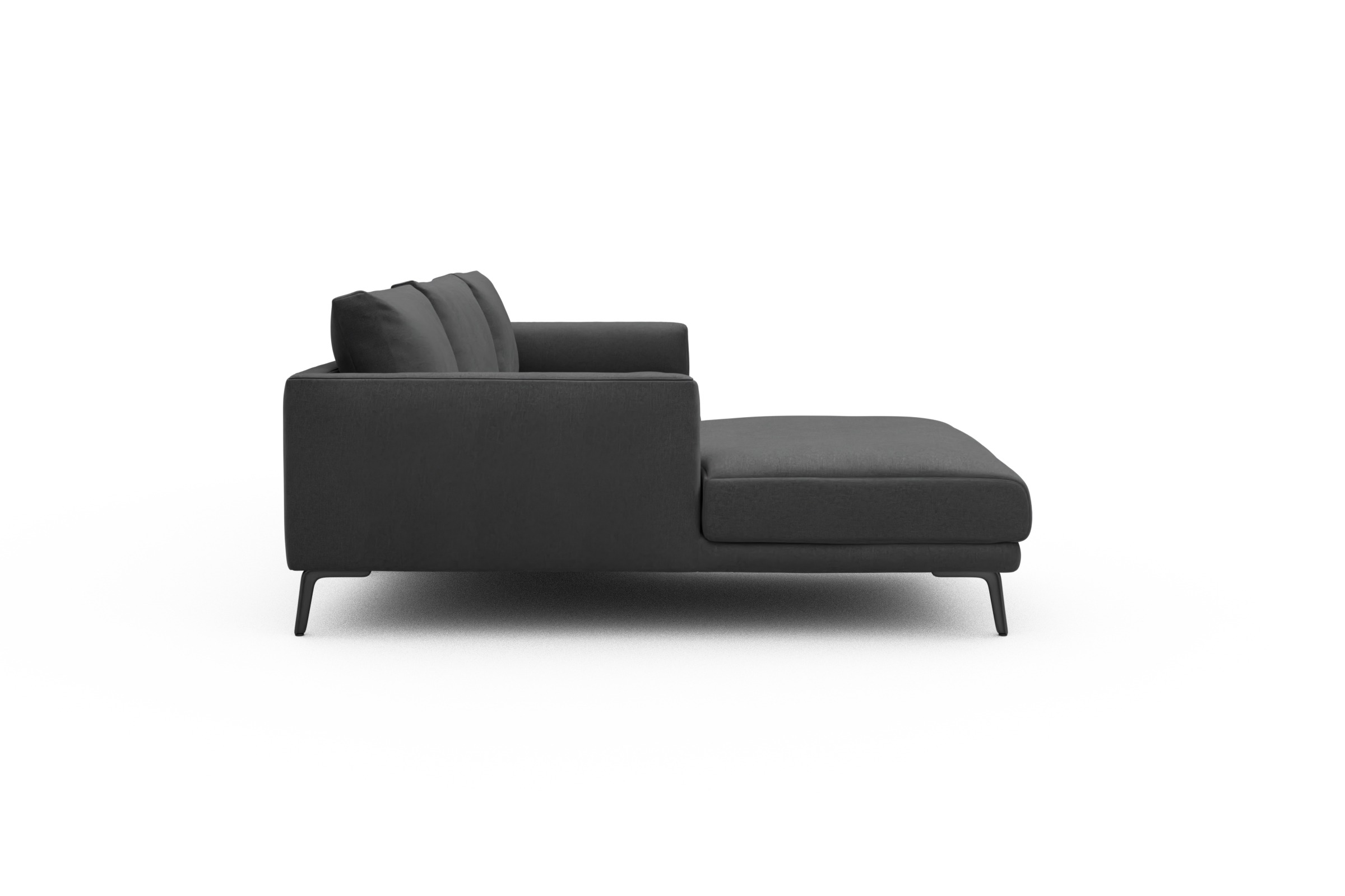 Ecksofa Karl Chaiselongue links mit 2,5-Sitzer Satya-Zinc