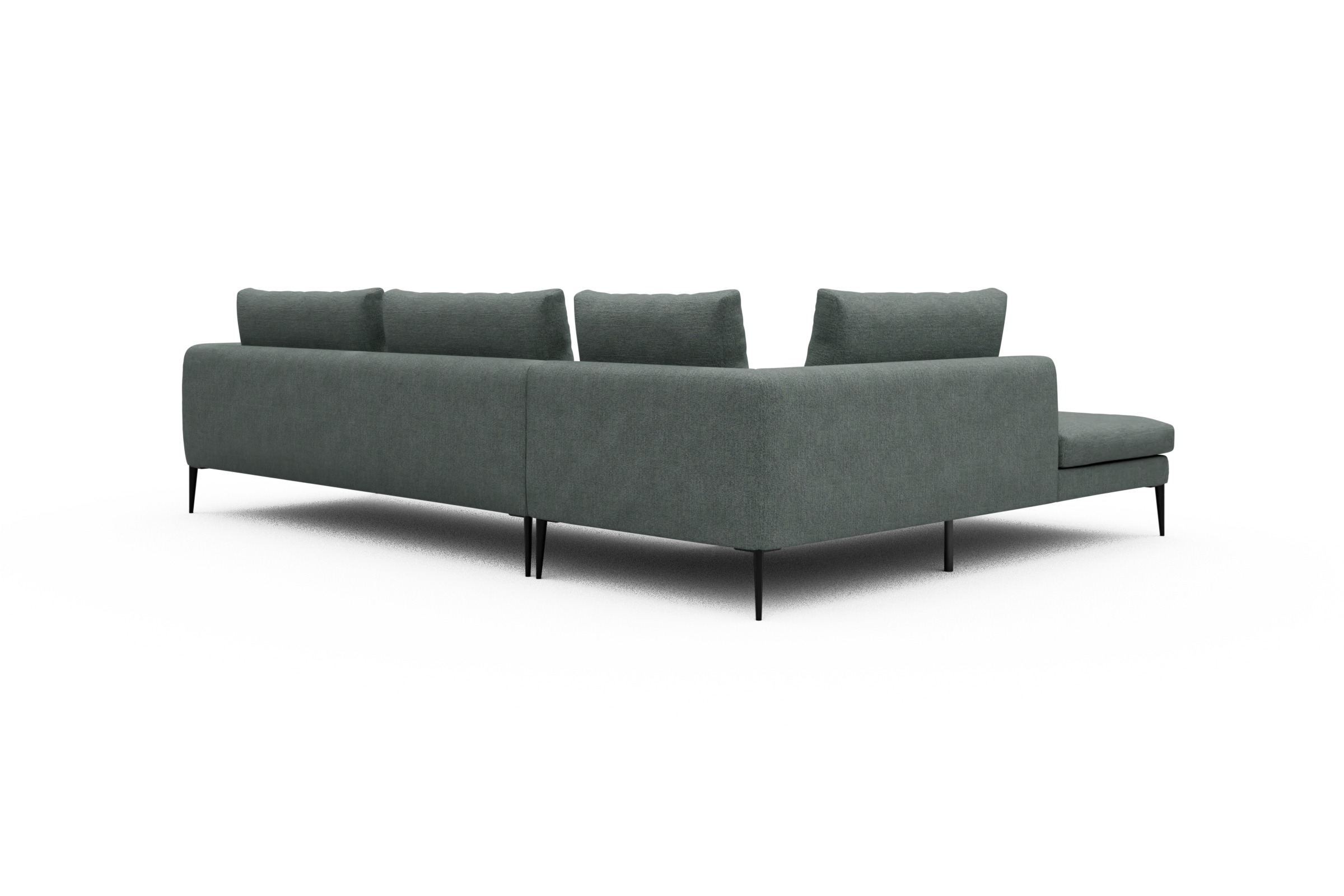 Ecksofa Paul Relax-Ecke rechts mit 3-Sitzer Carreno-Ice-Blue