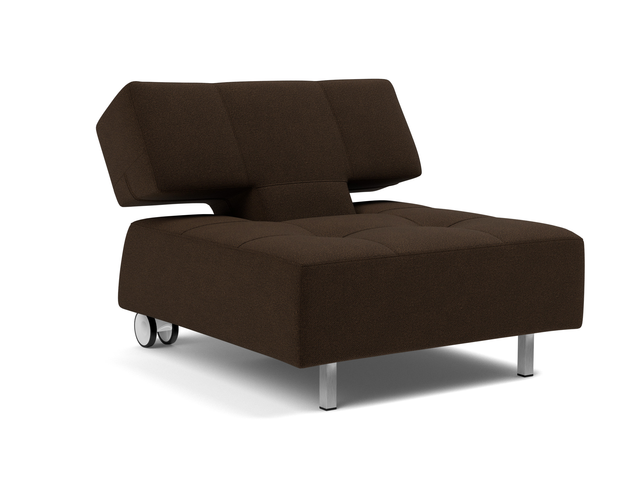 Sessel Long Horn D.E.L. Strukturierter Stoff Taura 358-Chocco