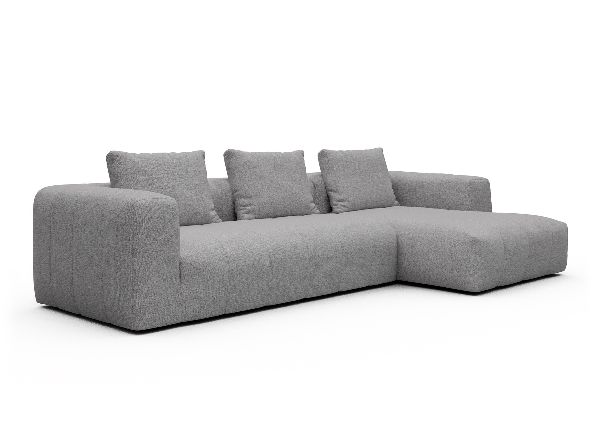 Hugo 2,5-Sitzer Armlehne links mit Chaiselongue Sama-Grey moebelfaktor