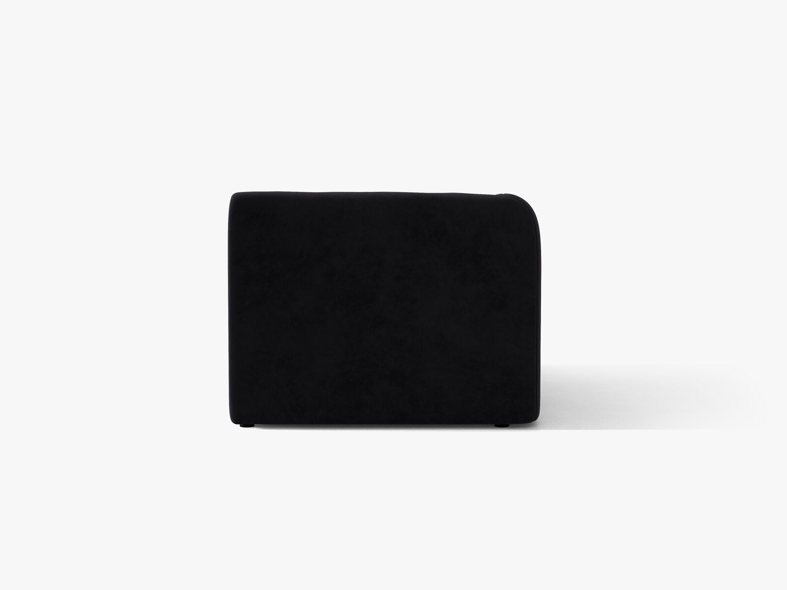 Micadoni Eckmodul Miley 1-Sitzer Samt Venus Schwarz Links