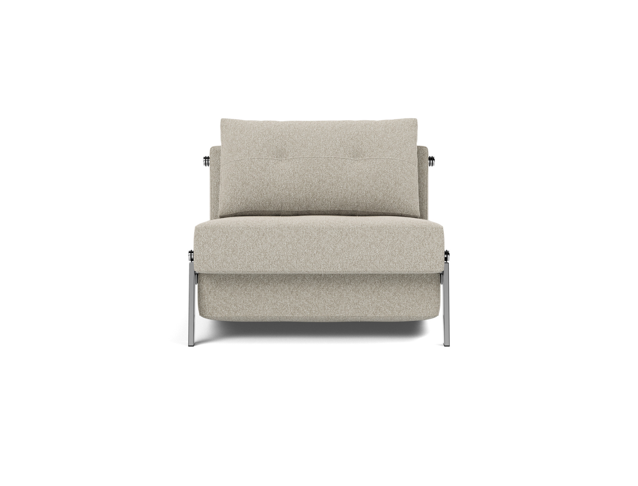 Schlafsessel Cubed 90 Boucle Skandi 539-Beige Beine Chrom