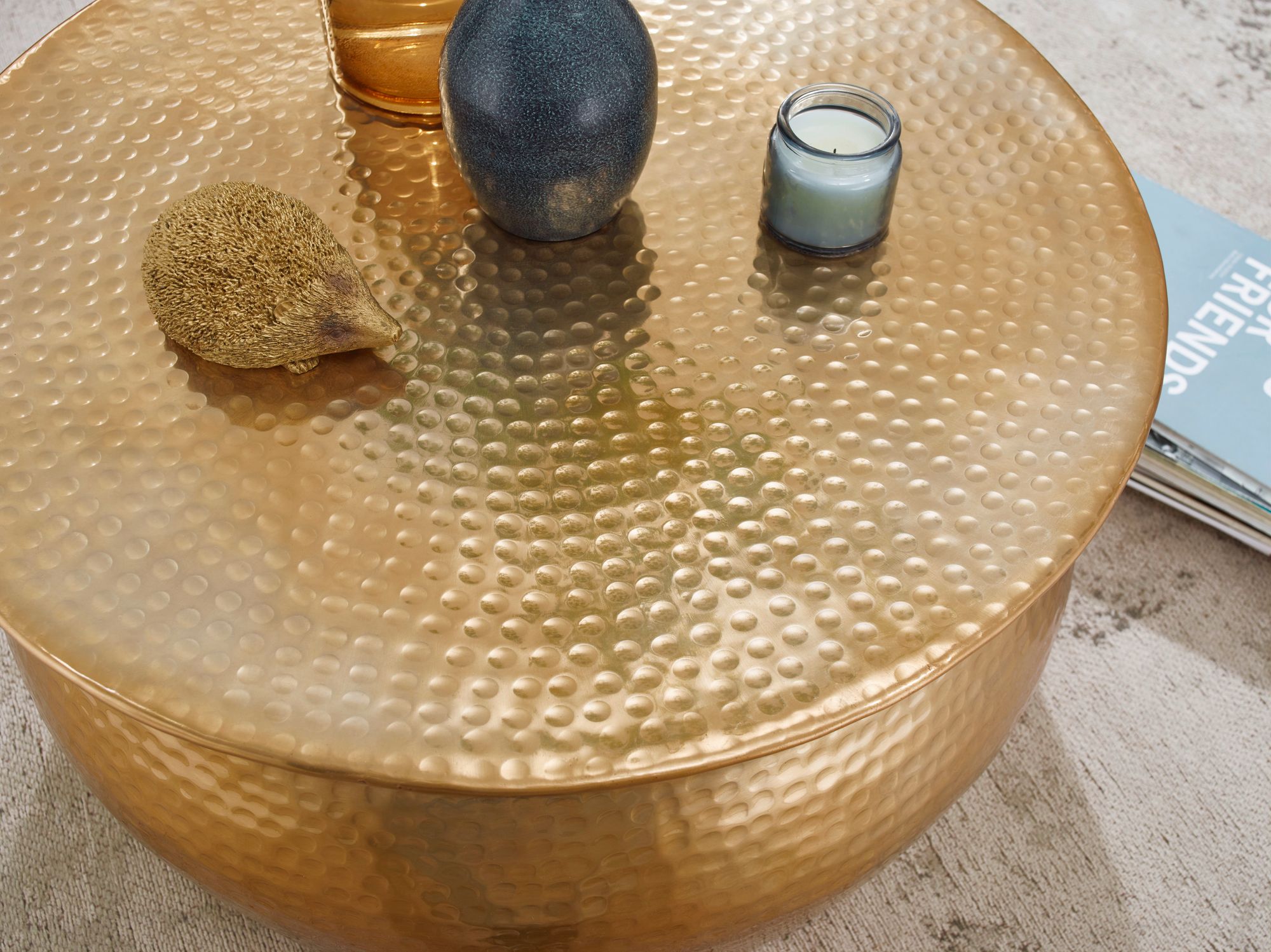 Couchtisch Rorvik Aluminium Gold Ø 60 cm