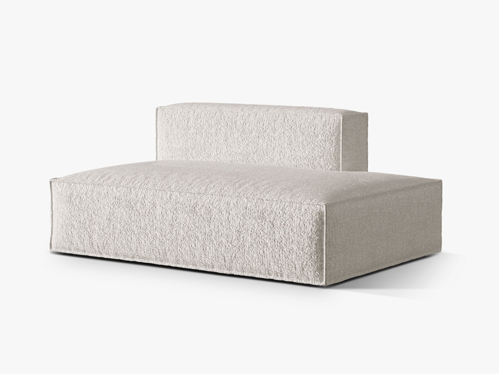 Micadoni Modul Nuria 3-Sitzer Rechts Boucle Grau Beige Melange