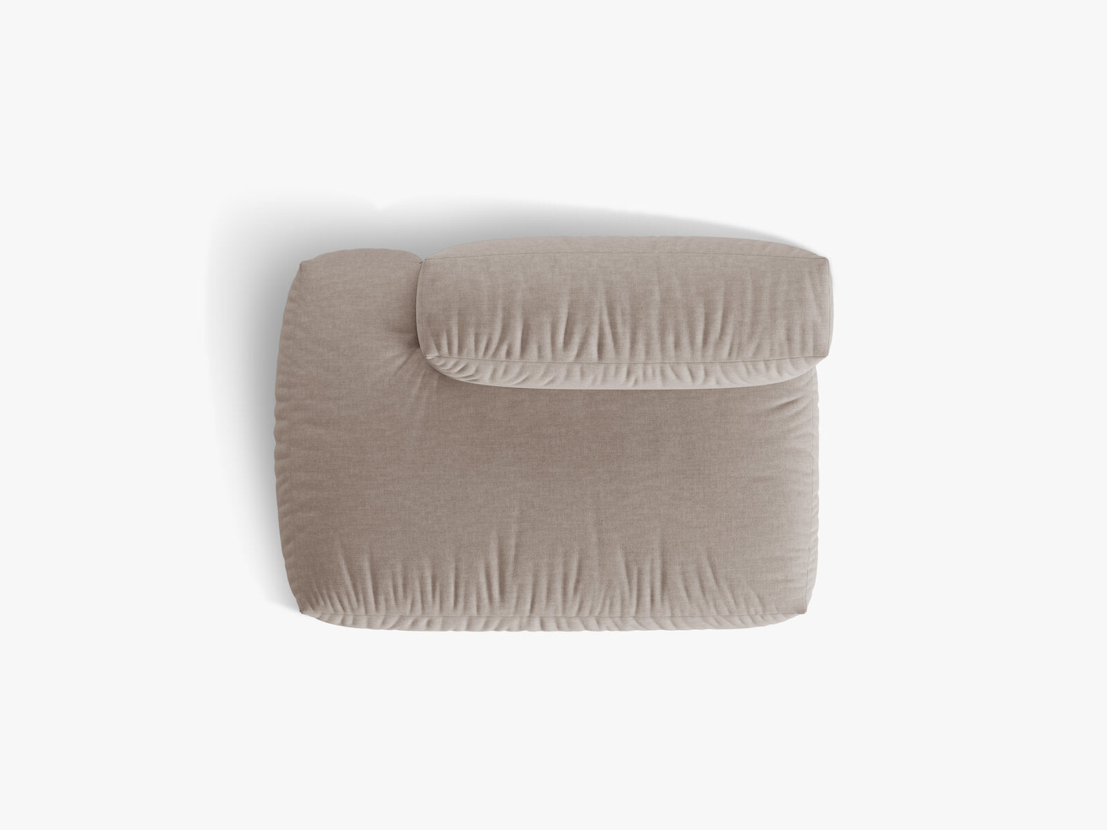 Micadoni Ecksofa-Modul Martina 1-Sitzer Strukturierter Stoff Boston Dunkelbeige Links