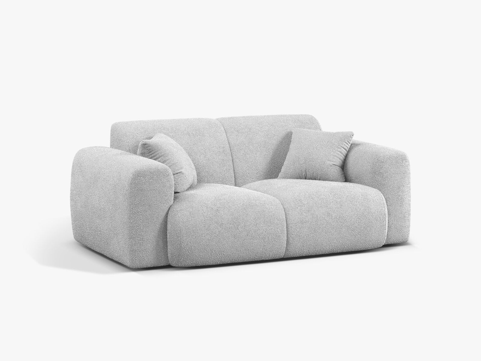 Micadoni Sofa Molino 2-Sitzer Boucle Baloo Hellgrau