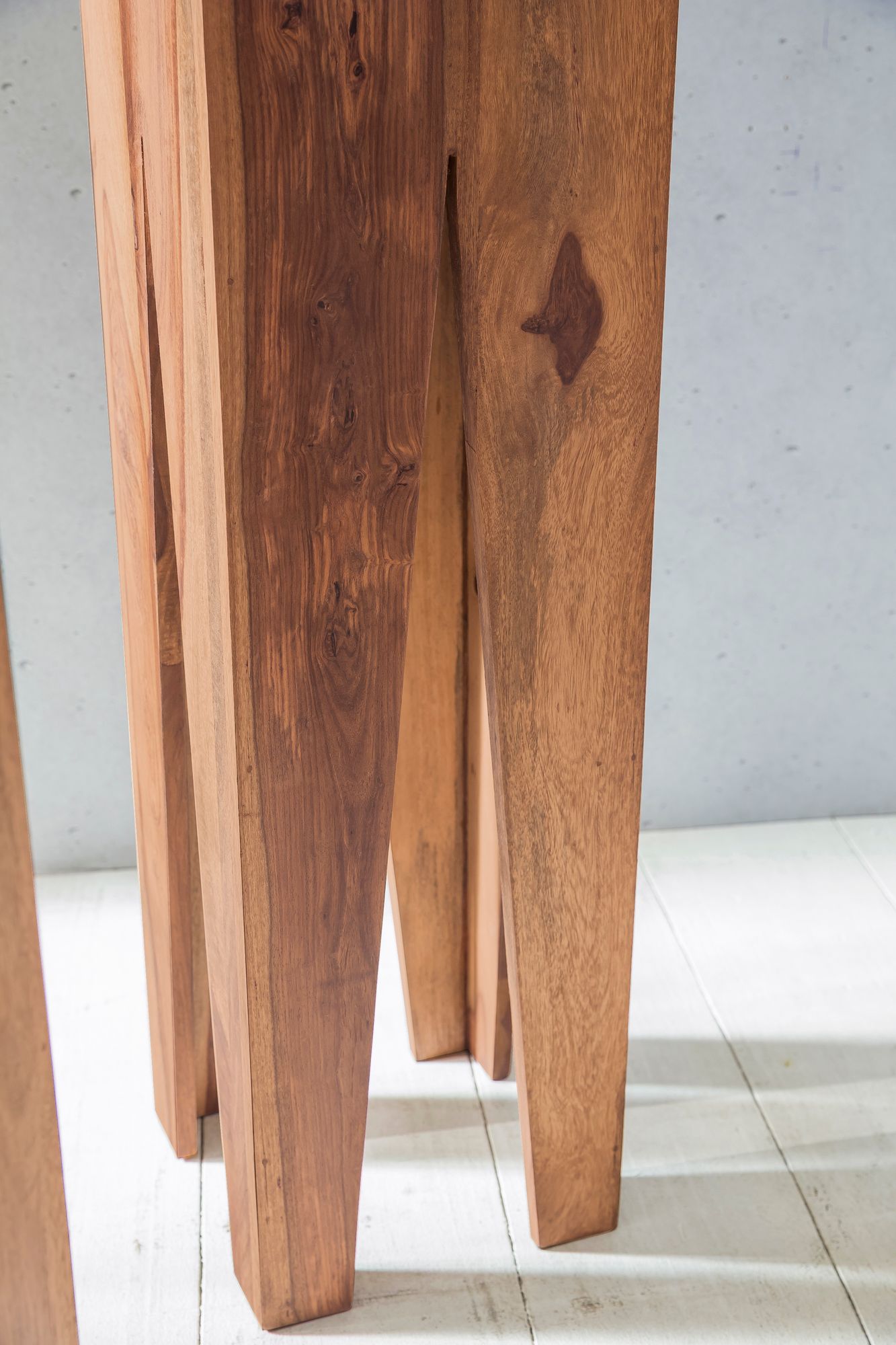 Satztisch 3er-Set Vardal Massivholz Akazie 25 × 25 × 100 cm