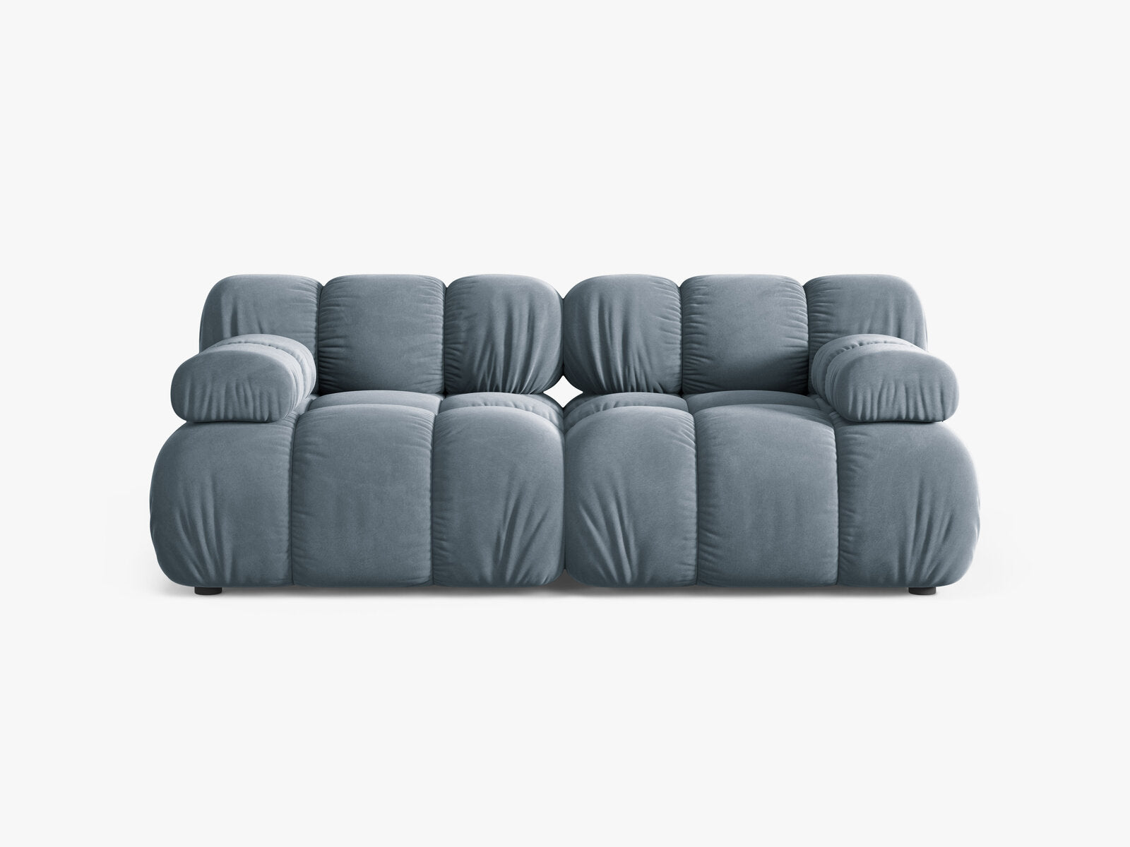 Micadoni Modulares Sofa Bellis 2-Sitzer Samt Bluvel Hellblau
