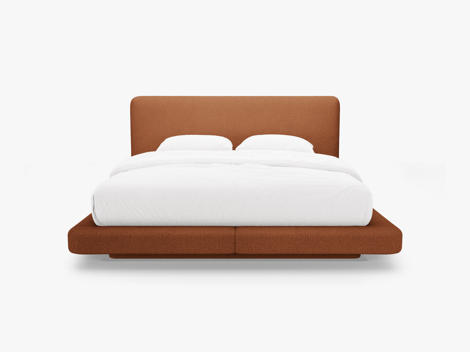 Micadoni Polsterbett mit Kopfteil Linea Boucle Baloo Terrakotta 200x200