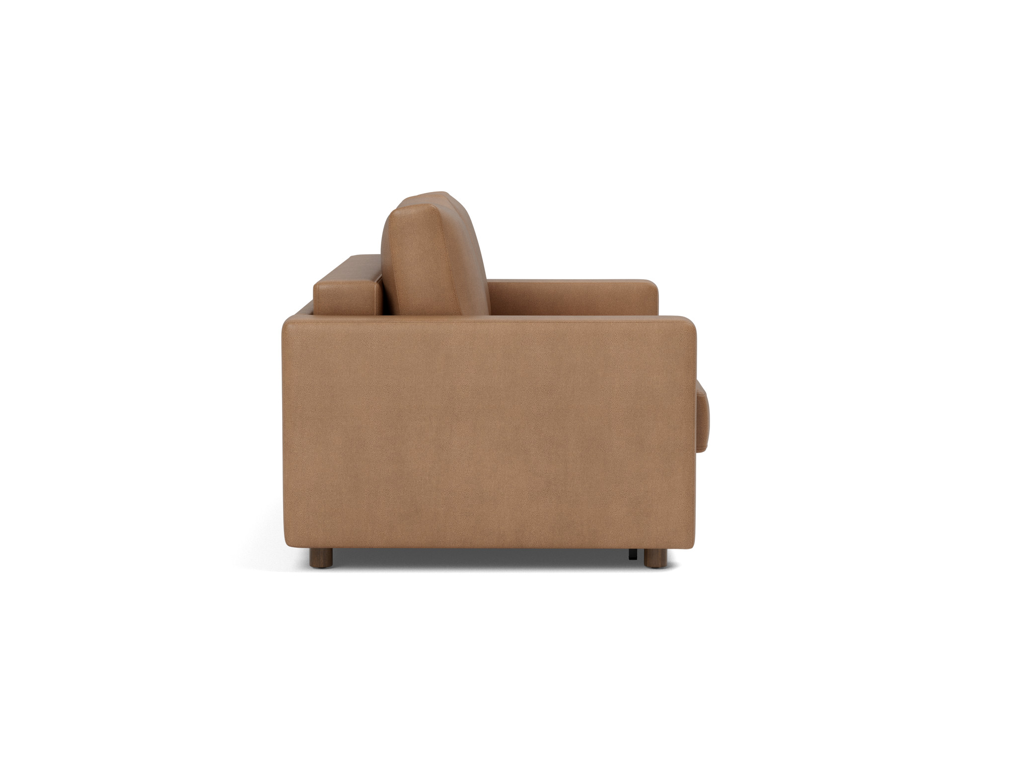 Schlafsofa Neah mit Standard-Armlehnen 140 Lederoptik Faunal 551-Brown