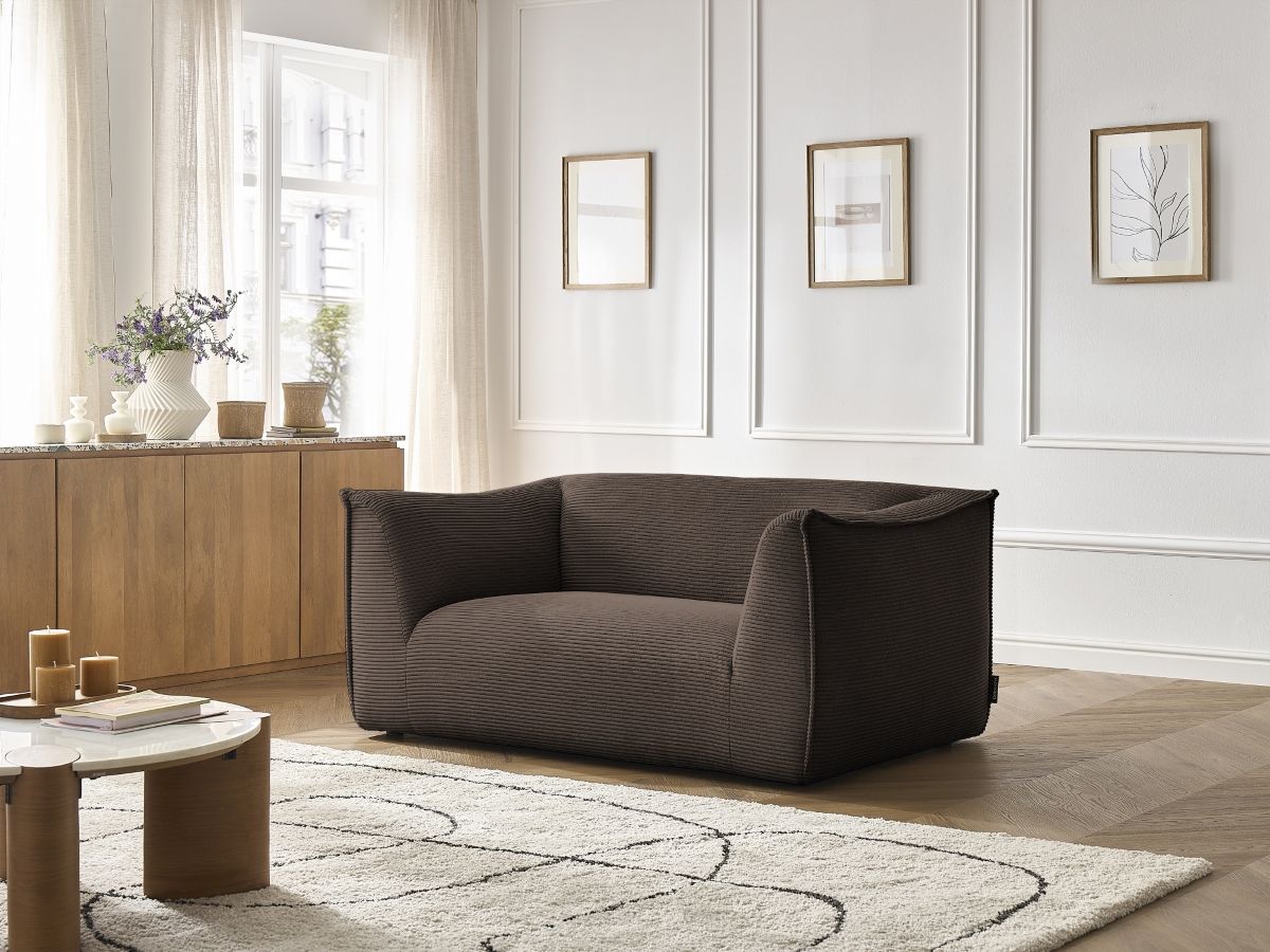 Bobochic Giorgia Sofa 2-Sitzer Cordsamt Braun