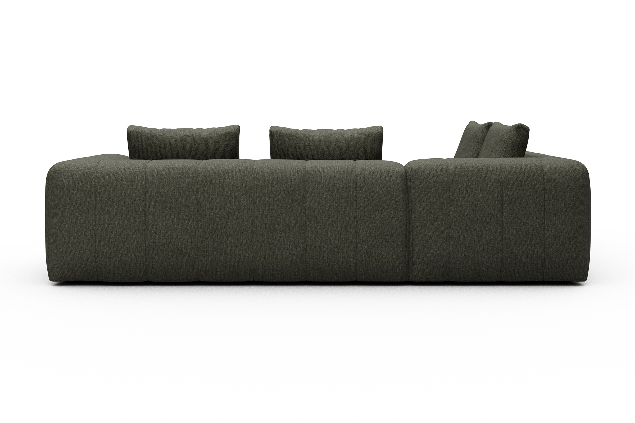 Ecksofa Hugo 2x 2,5-Sitzer Armlehne rechts Sama-Winter-Moss