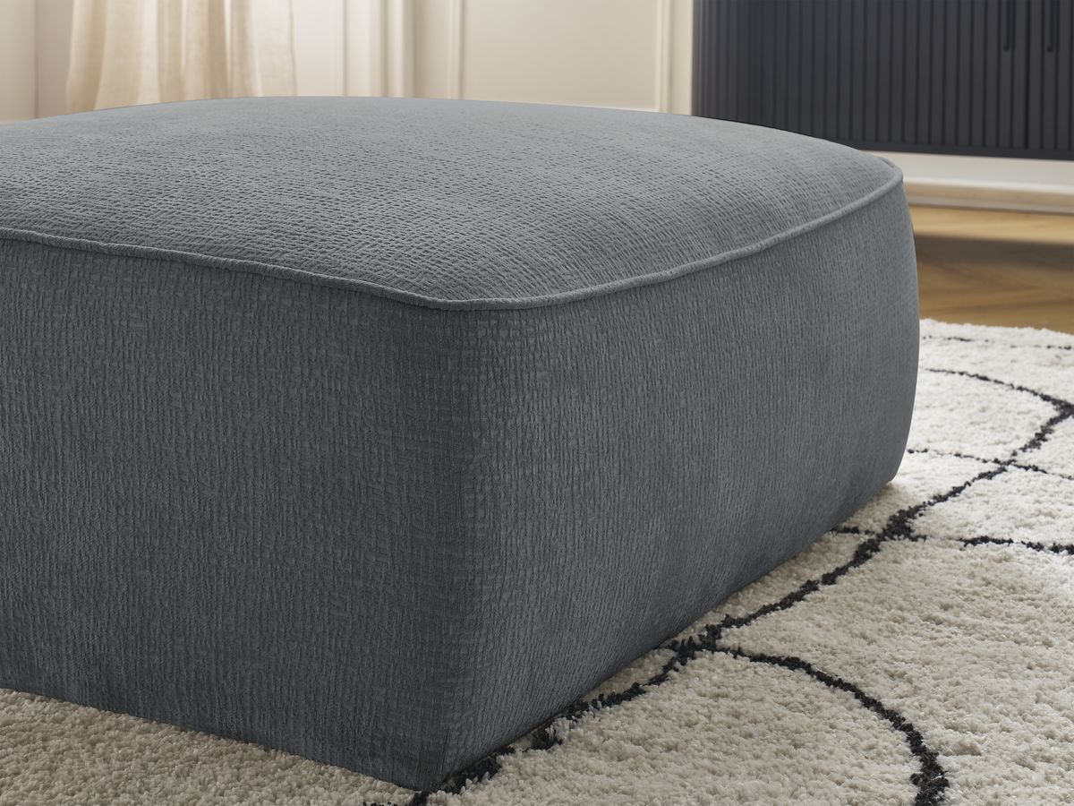 Bobochic Leopold Pouf Strukturstoff Dunkelgrau