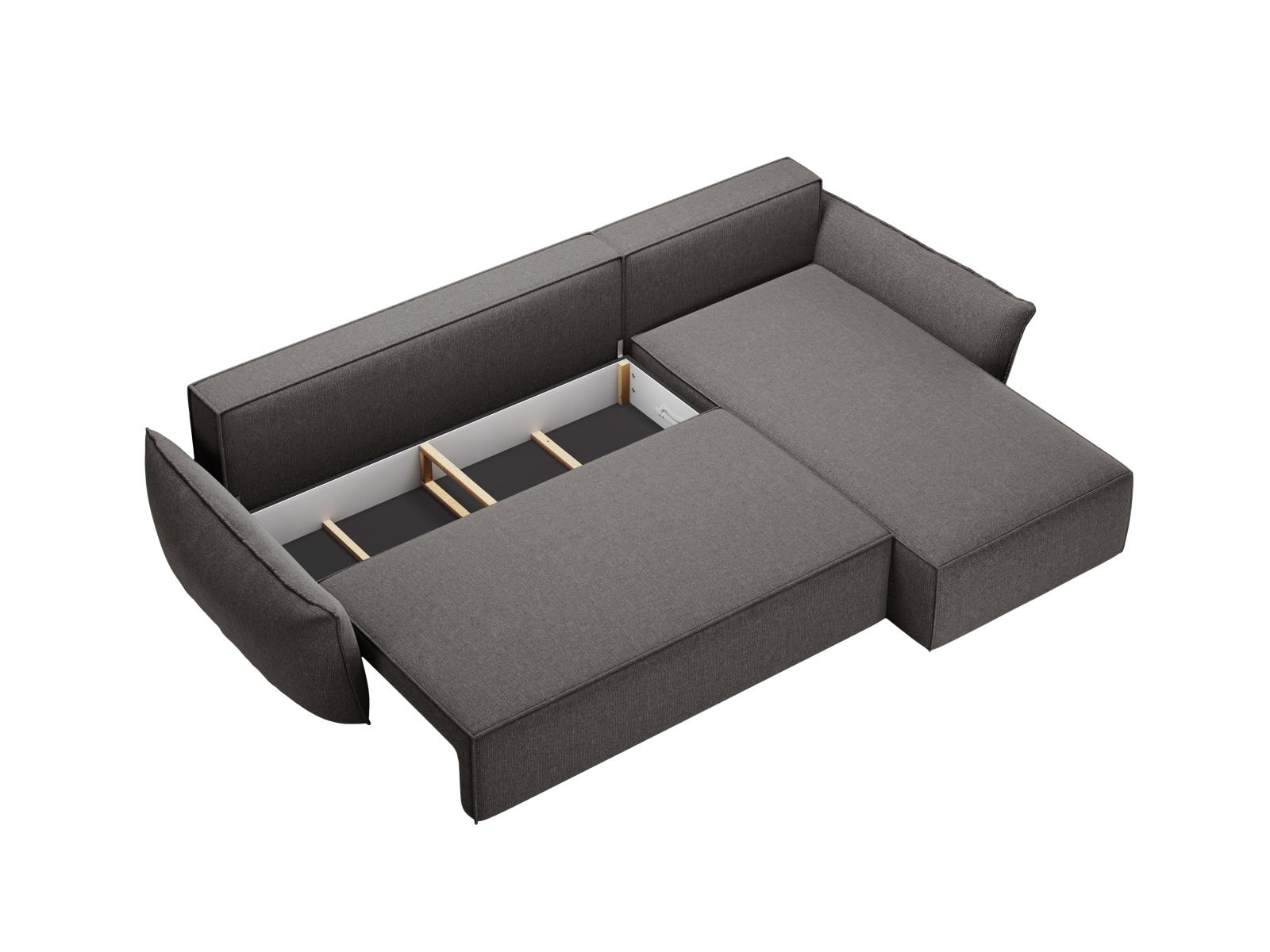 Micadoni Ecksofa Kaelle 4-Sitzer mit Schlaffunktion Rechts Chenille Schwarz