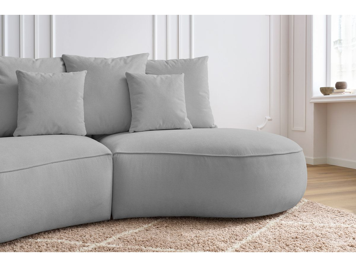 Bobochic Saint-germain Sofa 3-Sitzer Strukturstoff Hellgrau