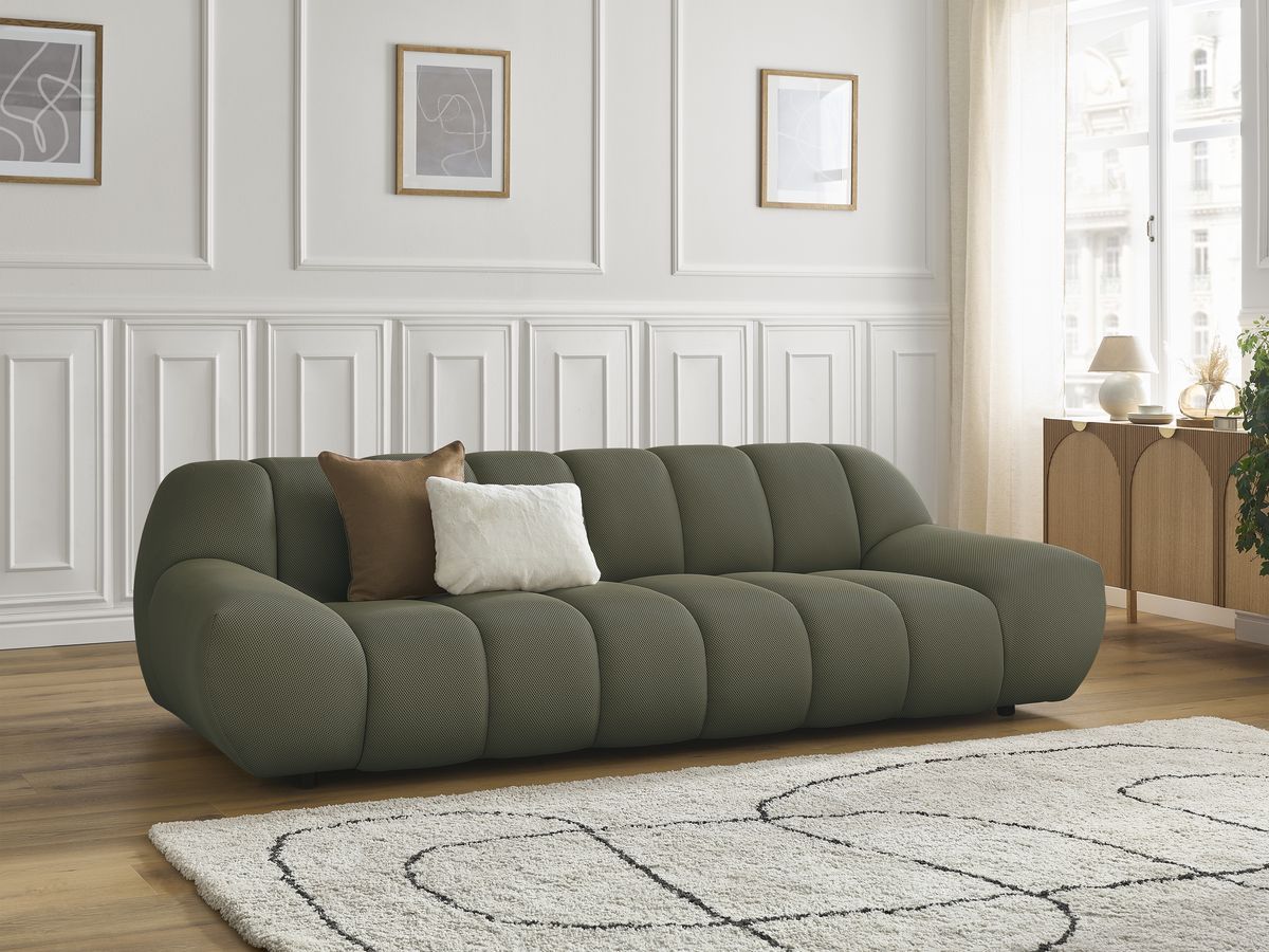 Bobochic Hayden Sofa 3-Sitzer Mesh-Stoff Grün