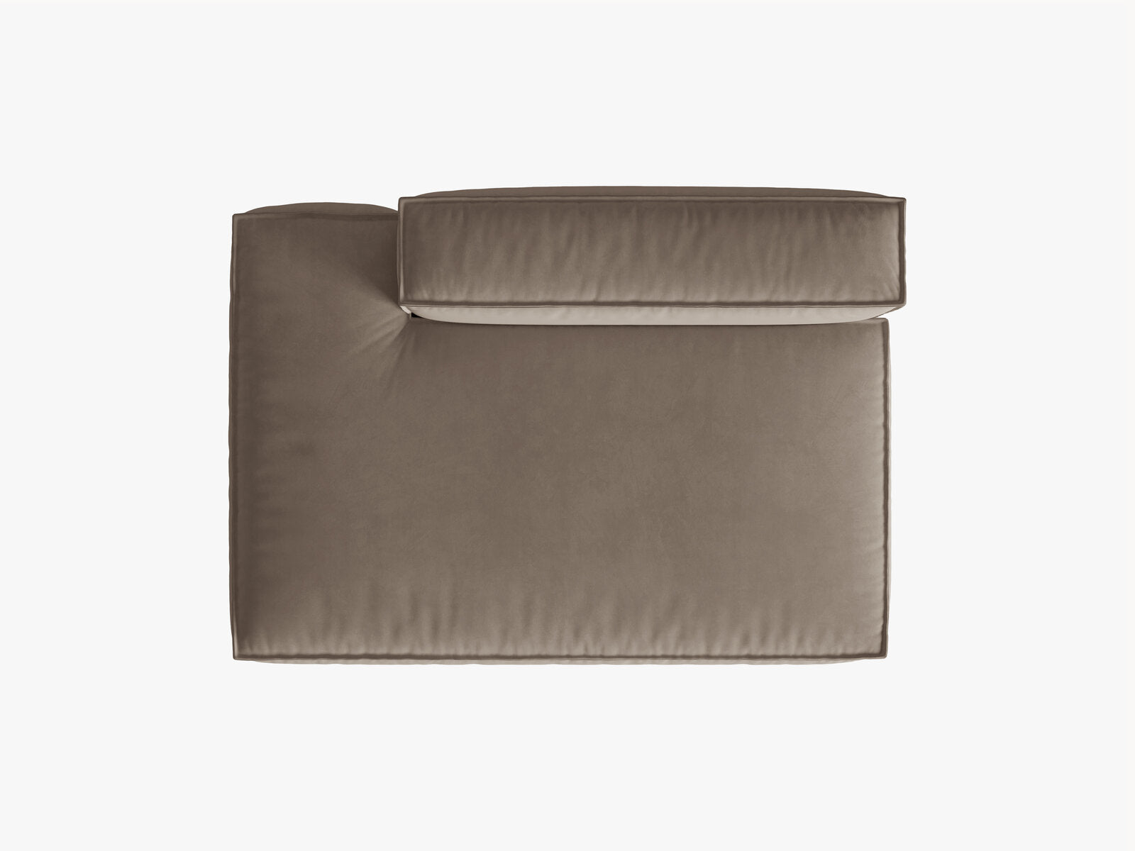Micadoni Modul Nuria 3-Sitzer Links Samt Warmes Grau