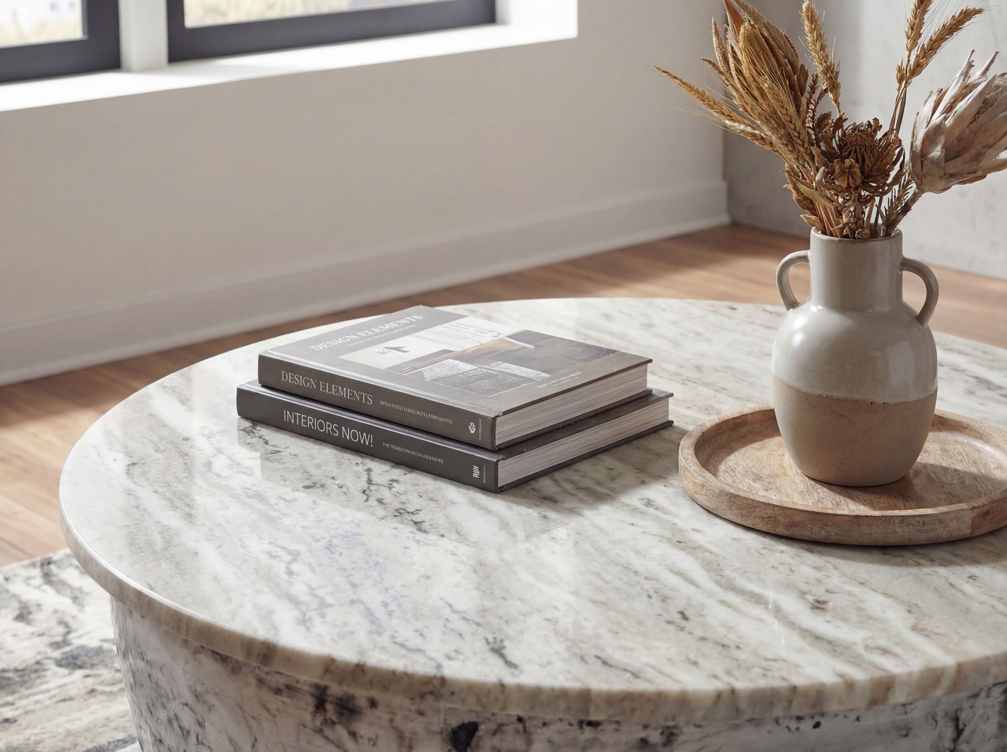 Couchtisch Kirkja Marmor Silber Ø 60 cm