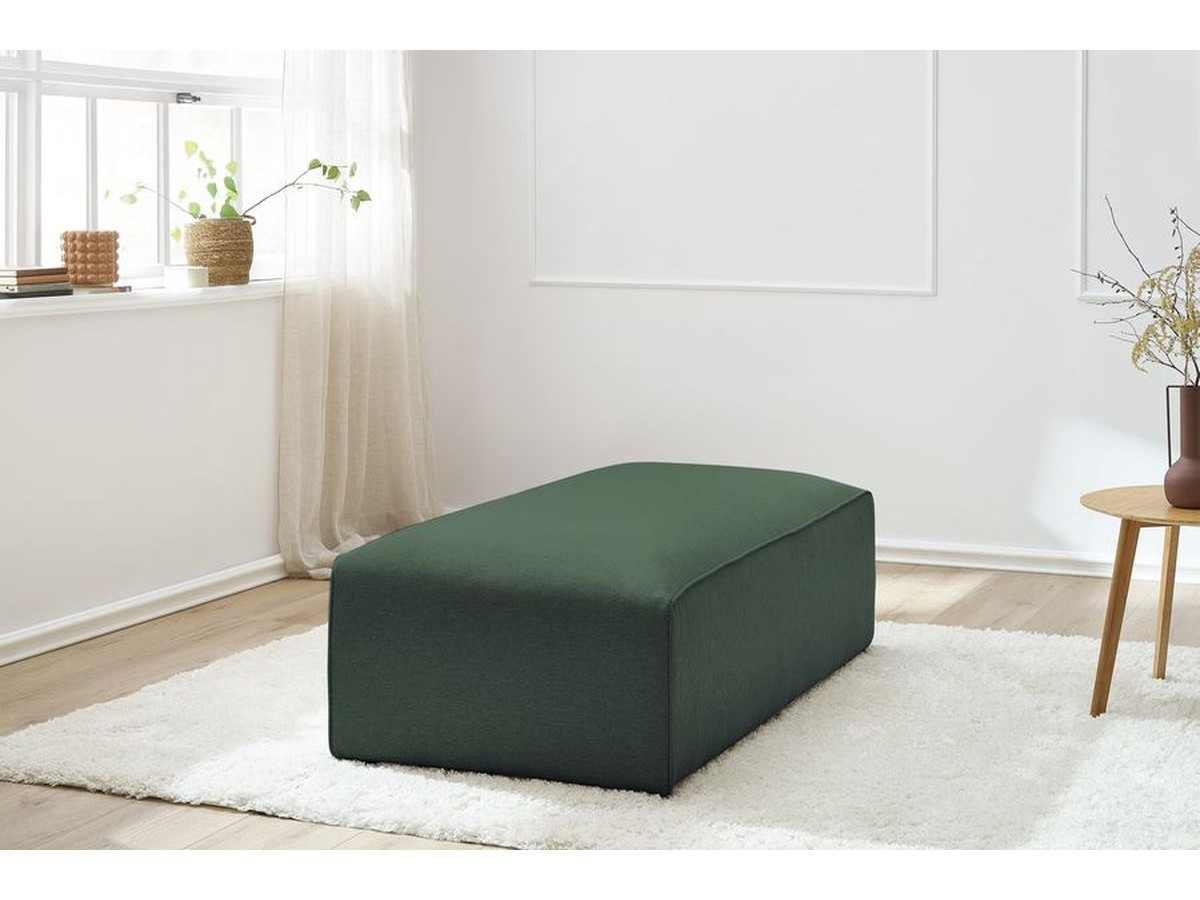 Bobochic Megeve Pouf Melange-Stoff Grün