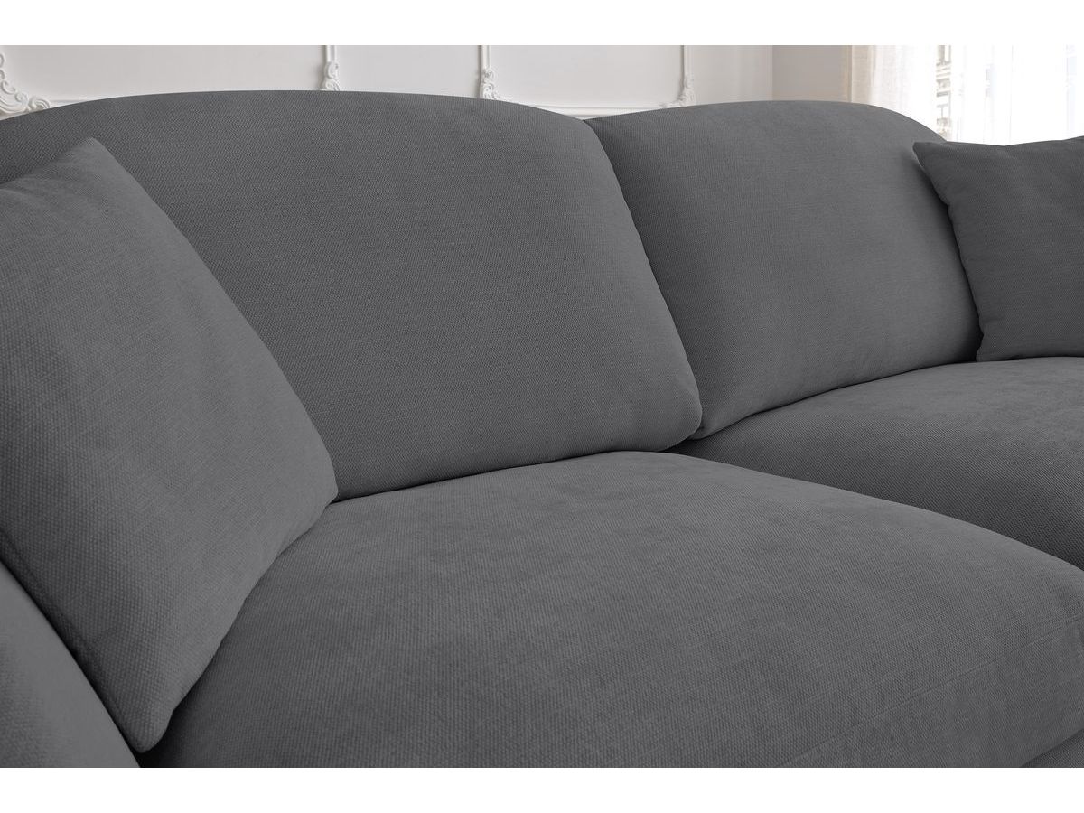 Bobochic Cezanne Schlafsofa 3-Sitzer Stoff Dunkelgrau, Liegefläche 160 × 194 cm