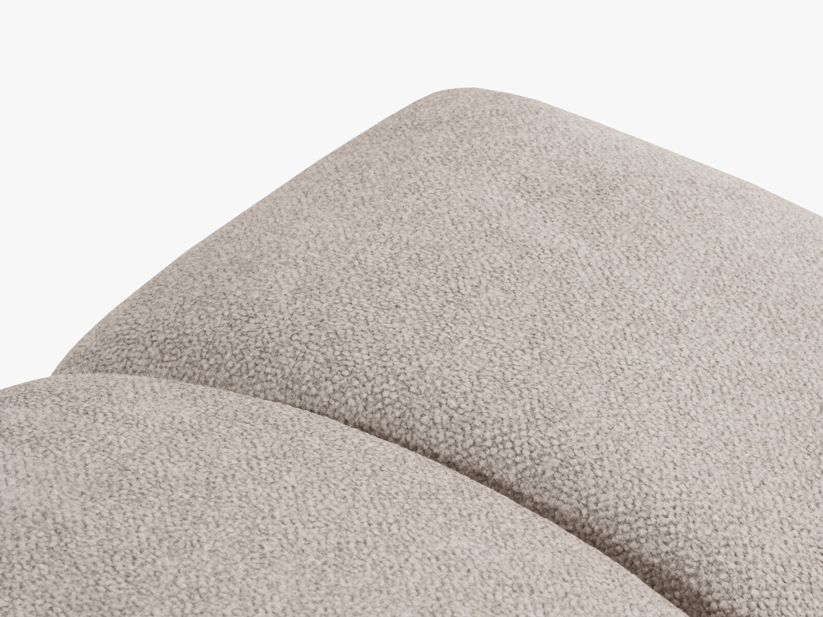 Micadoni Hocker Diana Strukturierter Samtstoff Dunkelbeige