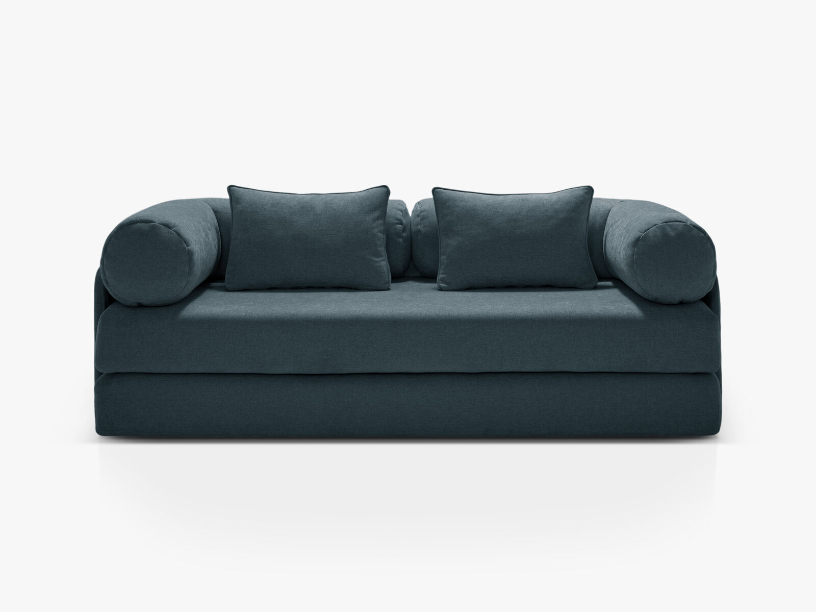 Micadoni Sofa Dreamy 3-Sitzer mit Schlaffunktion Strukturierter Stoff Liberty Dunkel Petrol