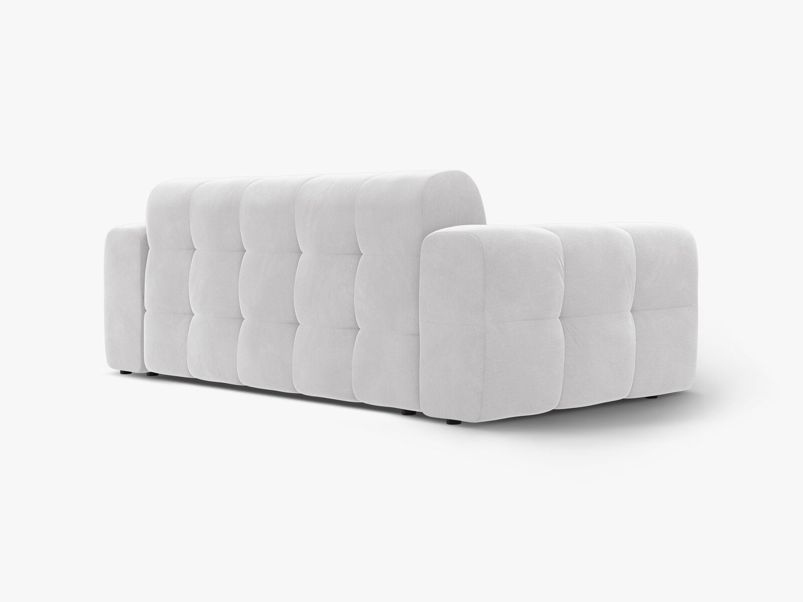 Micadoni Sofa Kendal 3-Sitzer Samt Magic Velvet Hellgrau
