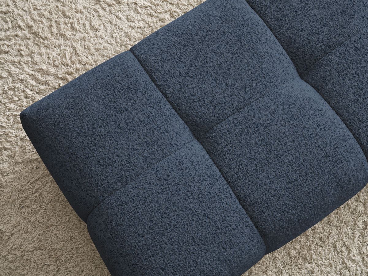 Bobochic Everest Pouf 140 × 70 cm Melange-Stoff Dunkelblau