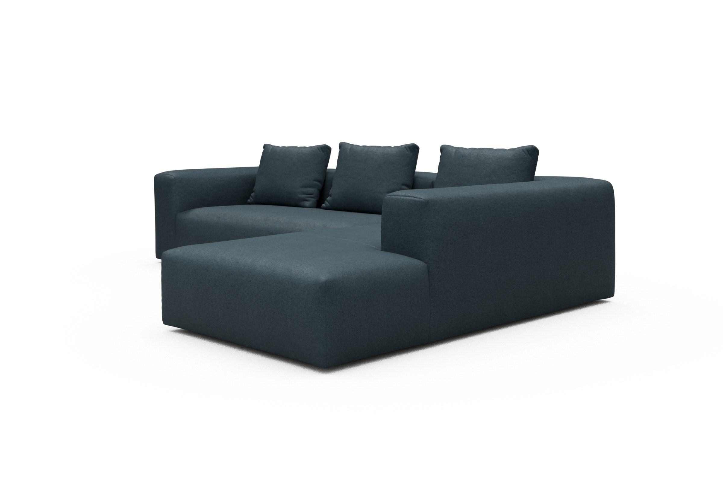 Ecksofa Fred Relax-Ecke rechts mit 2,5-Sitzer Denari-Royal-Blue