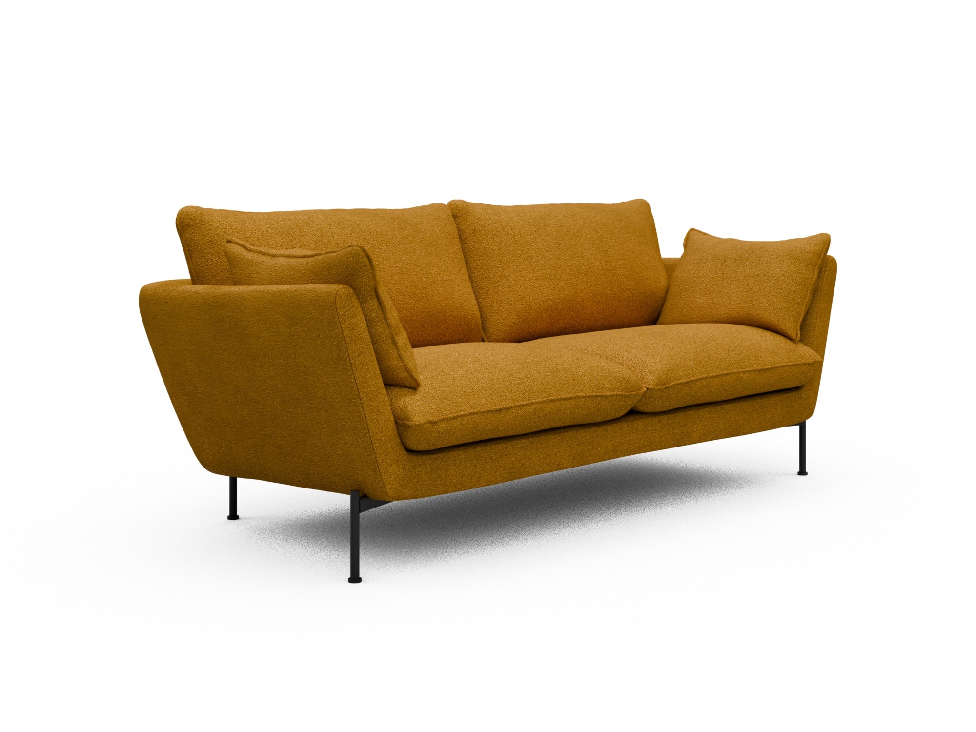 Skandi Home Sofa Anton 2-Sitzer Boucle-Ochre moebelfaktor