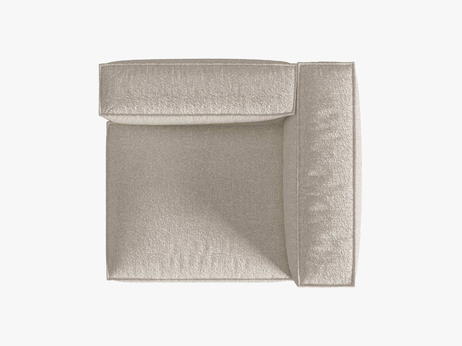 Micadoni Eckmodul Groß Nuria 1-Sitzer Rechts Boucle Beige