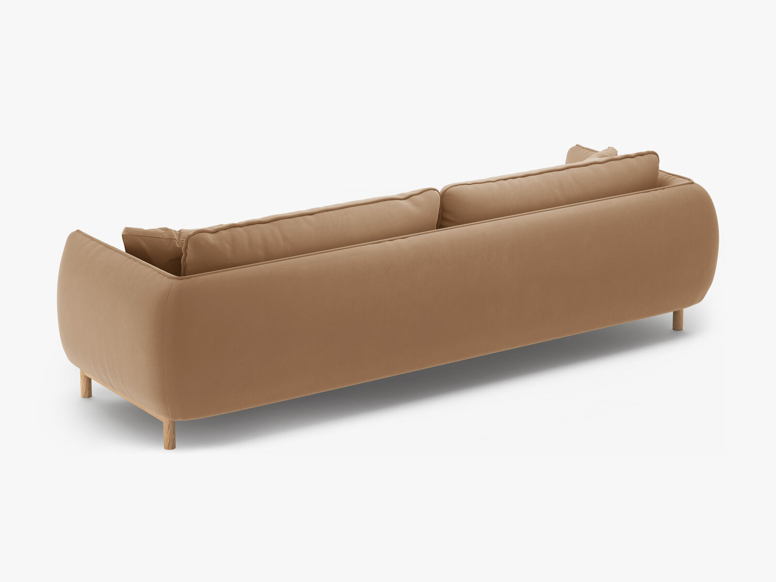 Micadoni Ada Sofa 4-Sitzer Samt Casino Mandelbeige