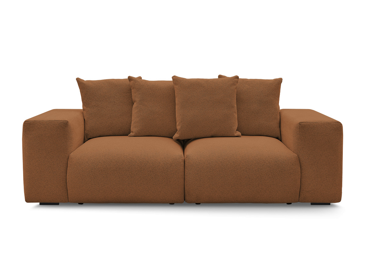 Bobochic Voltaire Sofa 3-Sitzer 248 × 100 cm Melange-Stoff Orange